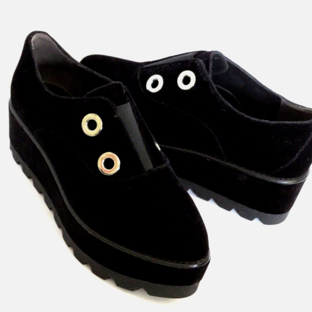 Donna Karan Platform Velvet Shoes Size 9 DKNY